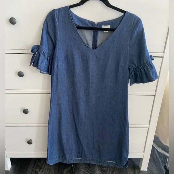 white christmas dresses Zimmermann Crush Embelished Denim Dress Blue Moon – blueandcream main image 1